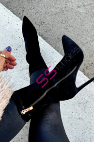 Čierne členkové čižmy ASMA-