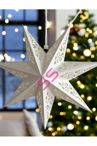 Veľká vianočná papierová hviezda 3D - 35 cm+