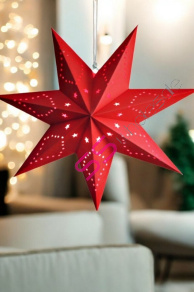 Veľká vianočná papierová hviezda 3D - 35 cm+