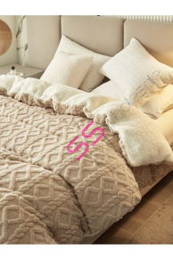 Mäkka obojstranná plyšová deka hnedá - 180x220 cm