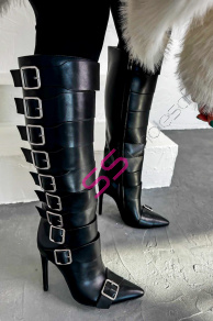 Čierne dámske čižmy KAETY+