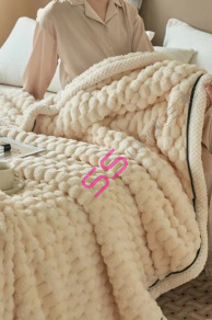 Mäkka hrubá plyšová krémová deka - 180x200 cm+