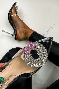 Transparentné sandále zdobené kamienkami NAGOYA+