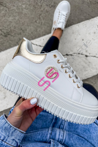 Platformové tenisky so zlatými detailmi AGATHA-