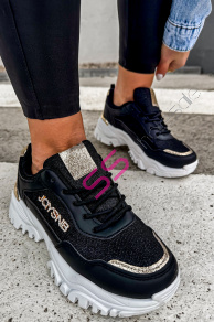 Trblietavé tenisky so zlatými doplnkami HARLOW