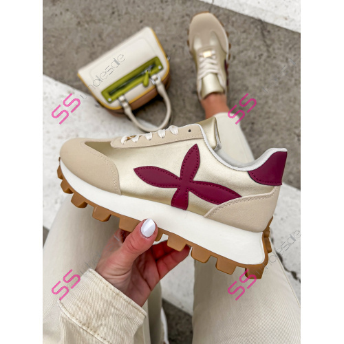 Dámske tenisky so zlatým doplnkom JILIAN-