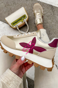 Dámske tenisky so zlatým doplnkom JILIAN-