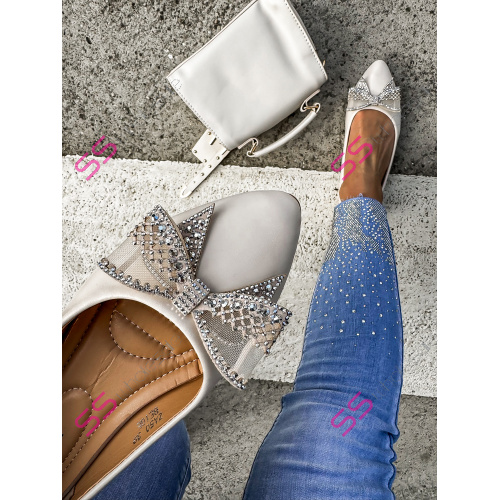 Balerínky zdobené kamienkami MARIELLA-