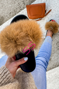 Chlpaté dámske šľapky ROMILA