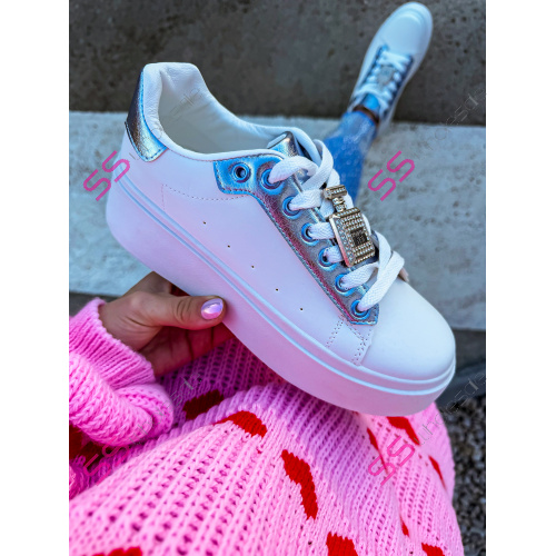 Dámske tenisky so striebornou ozdobou YASMINE-