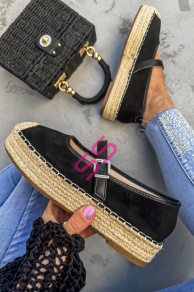 Čierne sandále v štýle espadrille MAPIYA-