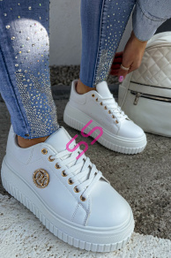 Platformové tenisky so zlatými detailmi AGATHA