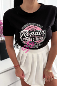 Čierne tričko s potlačou NARLA