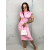 Elegantné dlhé pink šaty s vypchávkami JENIS