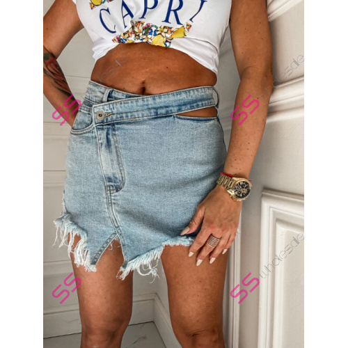 Denim sukňové nohavice CARLIE