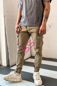 Pánske cargo nohavice s gumeným pásom