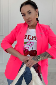 Neon pink dámske sako LILLA