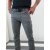 Sivé pánske rifle slim fit s opaskom