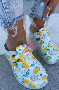 Vzorované zdravotnícke šľapky LEMONE