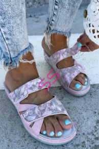 Vzorované zdravotnícke šľapky ELARA-