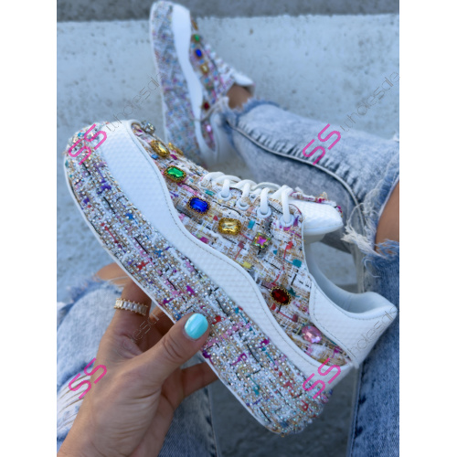 Extravagantné tenisky zdobené kamienkami HADRIA