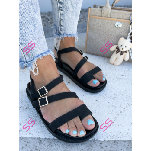 Čierne dámske sandále SAFIA-