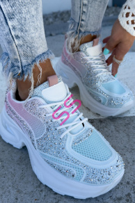 Dámske tenisky zdobené kamienkami BIBIAN-