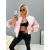 Prechodný baby pink bomber bunda s vypchávkami AUREA