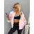 Prechodný baby pink bomber bunda s vypchávkami AUREA