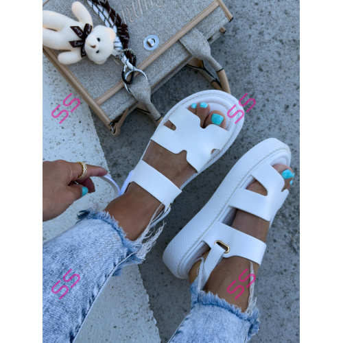 Biele dámske sandále MORENA-