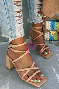 Béžové dámske sandále RAINA-