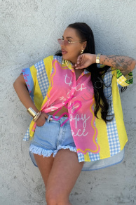 Asymetrická ľanová košeľa FARMA