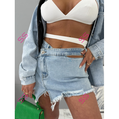 Denim sukňové nohavice CARLIE