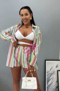 Bavlnený pásikavý dámsky komplet PUREN