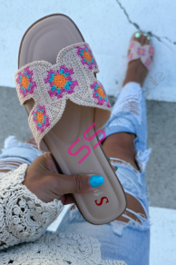 Elegantné vyšívané šľapky MYSTRA