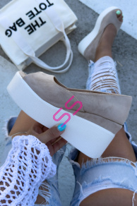 Hnedé sandále na platforme TALYSA-