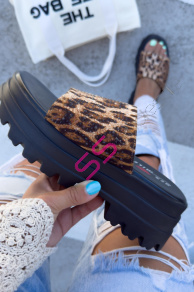 Leopardie platformové šľapky MERIEL