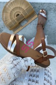 Zlato camel sandále MICHELLE