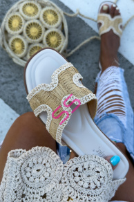 Béžové dámske šľapky ATINA