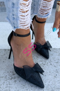 Lodičky s mašľou zdobené kamienkami LIBERTY