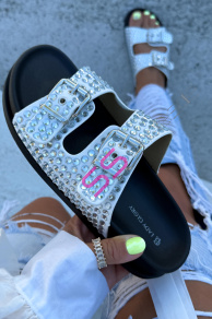 Šľapky zdobené kamienkami ANINA