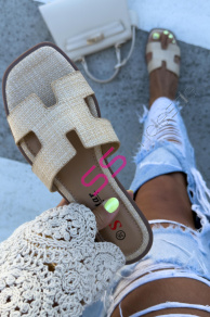 Béžové dámske šľapky MEREDITH-