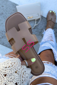 Hnedé dámske šľapky MEREDITH