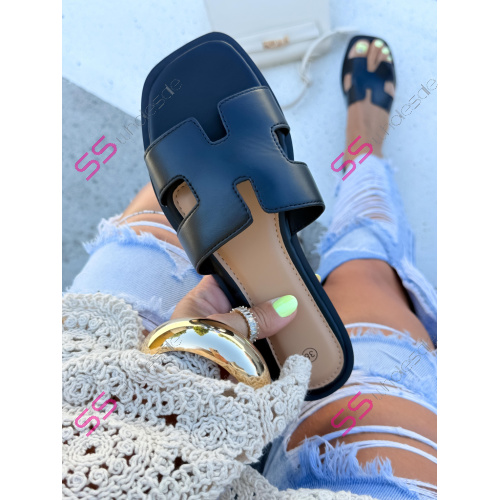 Čierne dámske šľapky MEREDITH-