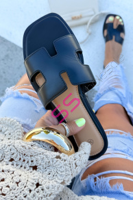 Čierne dámske šľapky MEREDITH