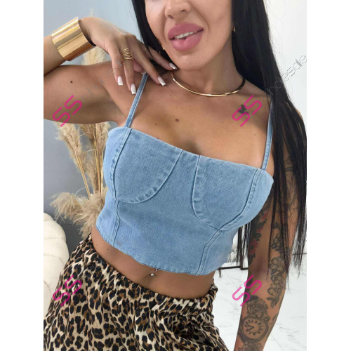 Denim top na zips DAMYA