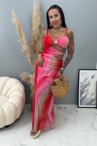 Dlhé šaty na ramienka s vypchávkami CORABEL