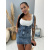 Denim sukňa na traky s vysokým pásom BETKA