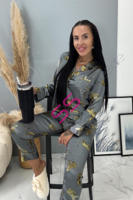 Vzorované saténové pyžamo SAFARI+