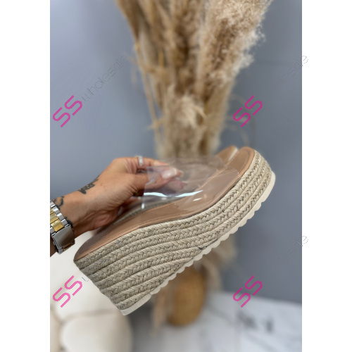 Transparentné platformové sandále ALINA-